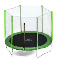 Батут DFC Trampoline Fitness с сеткой 8ft, зеленый