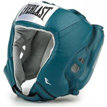 Шлем боксерский EVERLAST USA Boxing натуральная кожа 610406U Бирюзовый